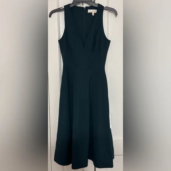 Dress the Population Catalina Solid Sleeveless Fit & Flare Midi Dress in  Pine